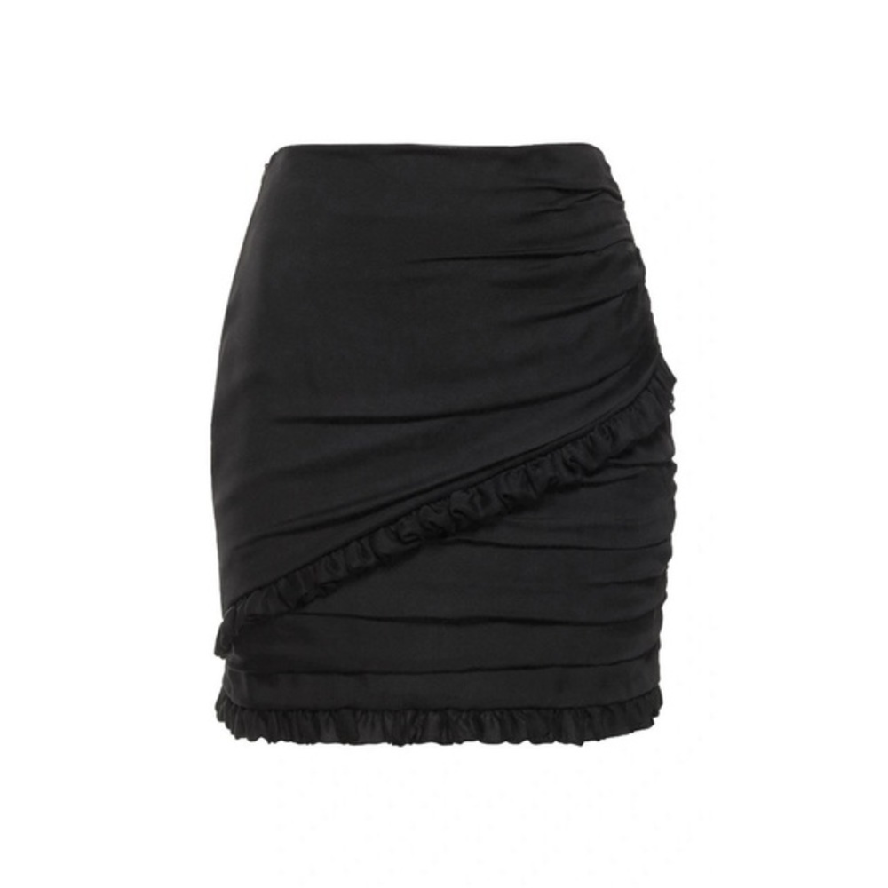 Magda Butrym Reims Silk Skirt in Black - sz FR 34